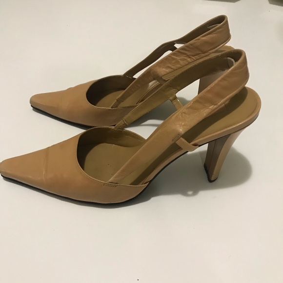 Enzo Angiolini Eaanara Canel Leather Slingbacks - Picture 2 of 7